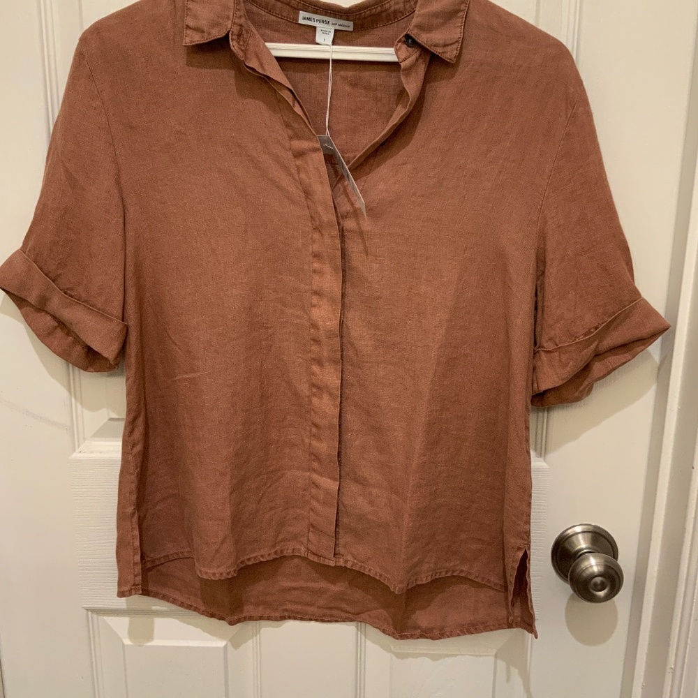 NWT: James Perse Linen Shirt